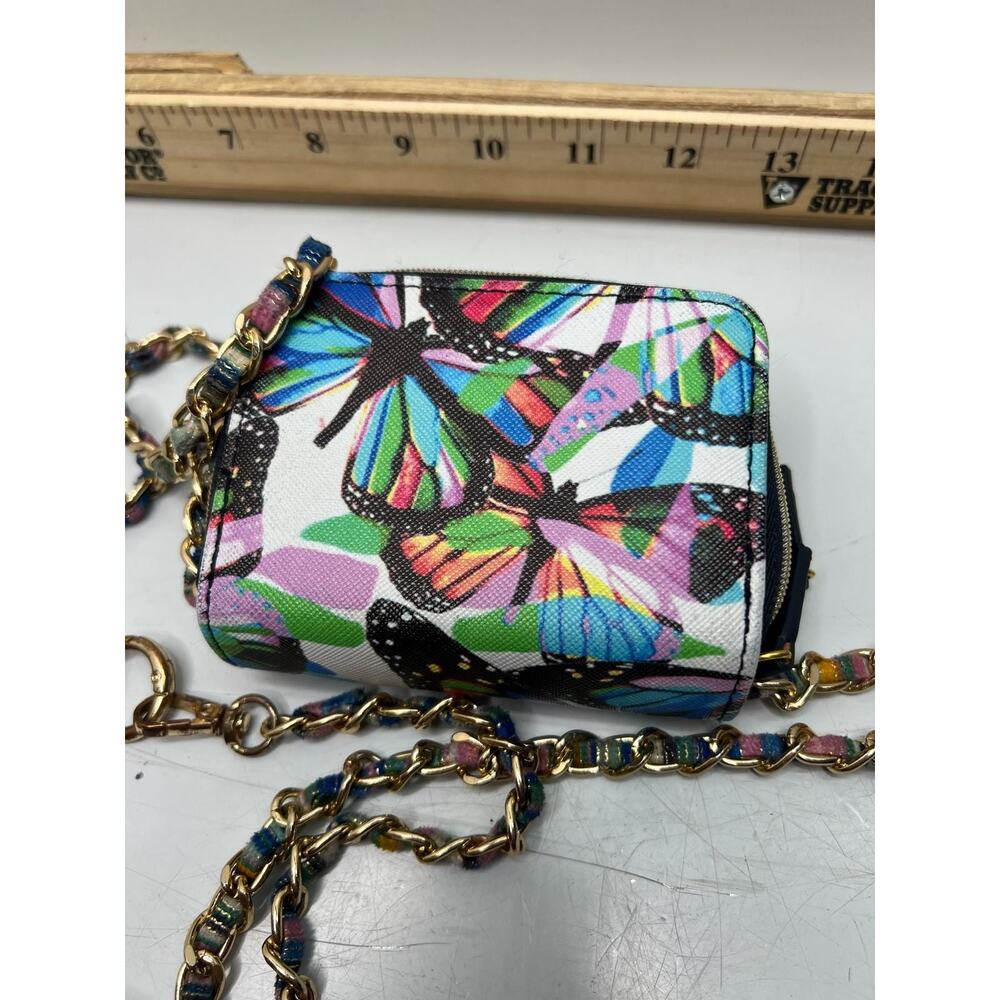 Sasha New York Handbag Women's Multi Butterfly Leather Chain Strap Crossbody Bag
